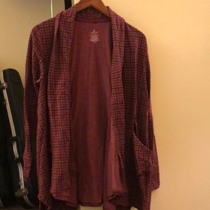 CuddlDuds houndstooth cardigan